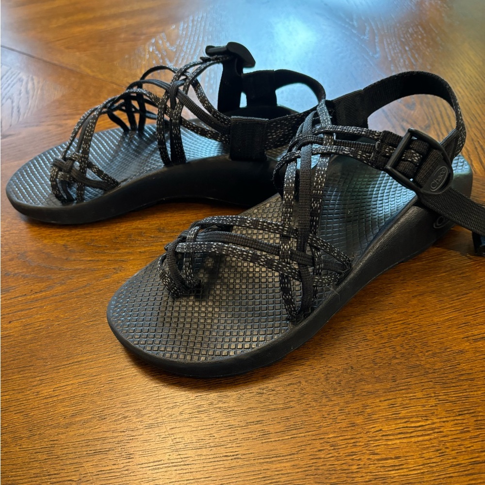 Women's Black Chaco Sandals, Size 8